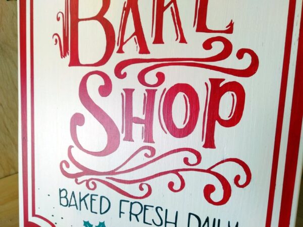 Mrs Claus Bake Shop Timber Sign - Image 2