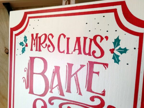 Mrs Claus Bake Shop Timber Sign - Image 3