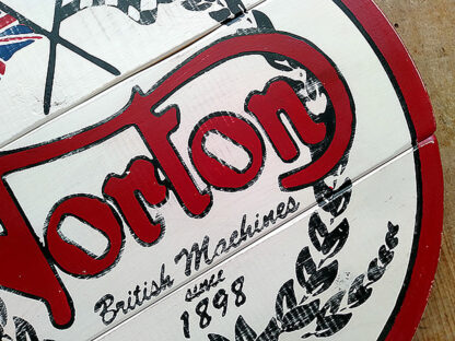 Round Norton Motorcycles Sign - Image 2