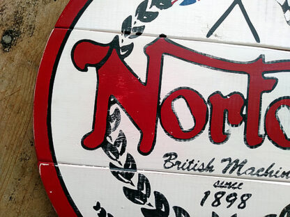 Round Norton Motorcycles Sign - Image 3