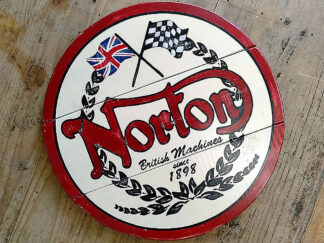 Round Norton Motorcycles Sign